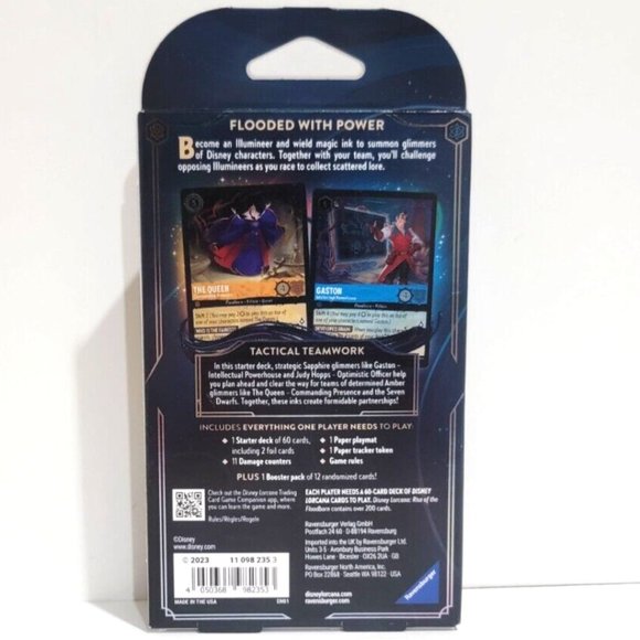 DISNEY LORCANA Rise of the Floodborn AMBER SAPPHIRE Starter Deck Wave 2 NEW - Picture 2 of 2
